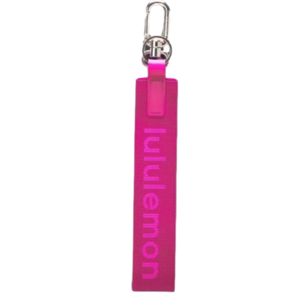NWT LULULEMON NEVER LOST KEYCHAIN WINE BERRY SONIC PINK PURSE FOB For belt bag - Picture 4 of 5